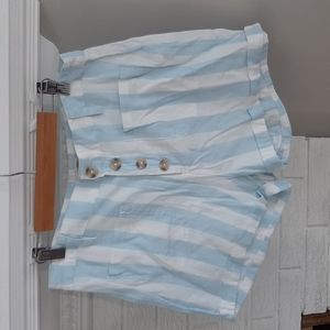 Billabong High Waisted Mini Cotton Stripped Shorts Size 29